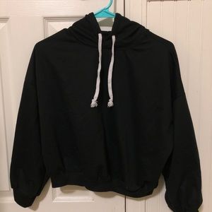 plain black hoodie